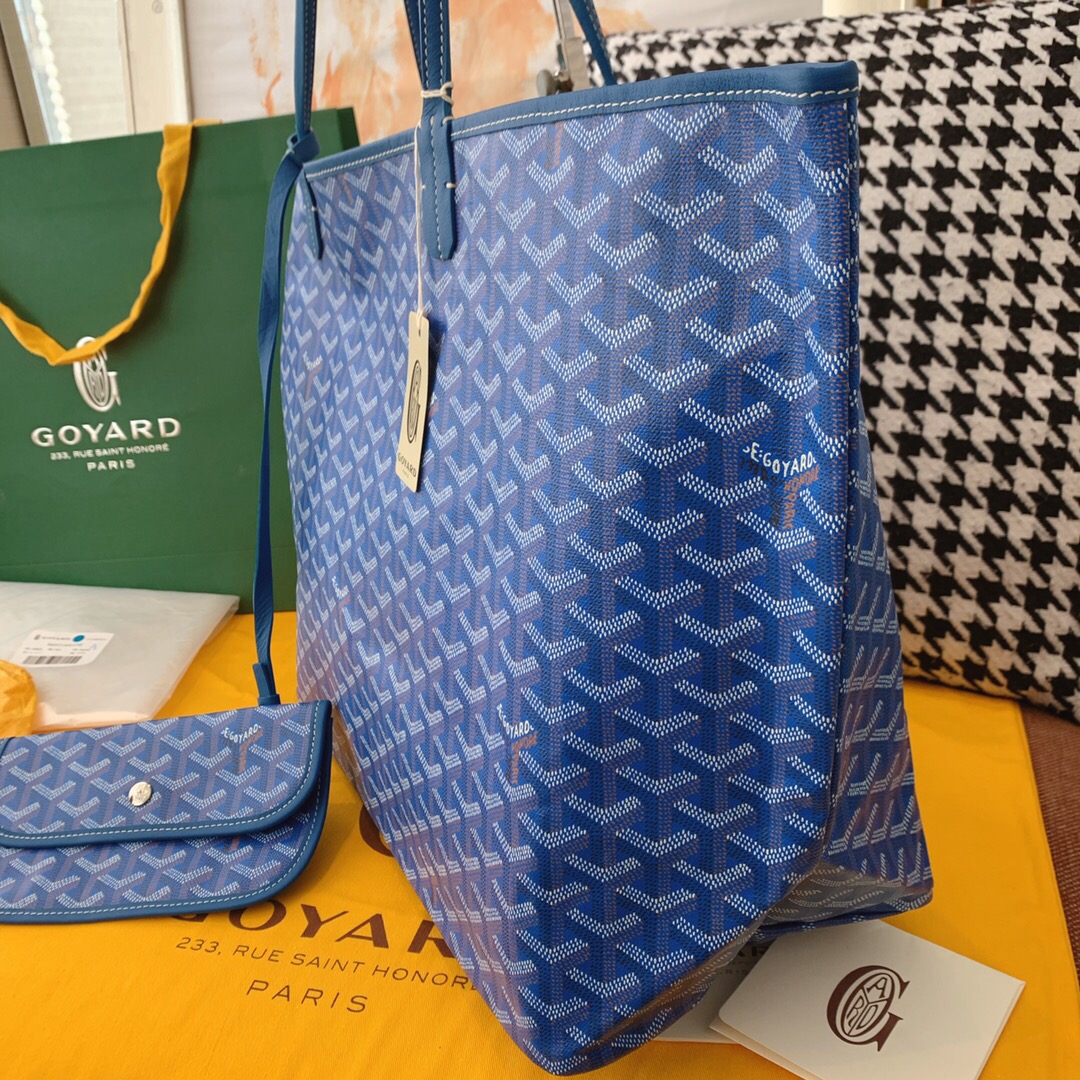 GOYARD Saint Louis Shopping Bag Set with Parent-child Pouches, Hand-stitched with Locking Threads, Fabric Fresh and Soft, Medium Size, 57cm