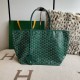 Goyard Aniou Double-sided Shopping Bag, Featuring Reversible Design with Leather and "Goyardine" Canvas Options, Dimensions: 30×14×25cm