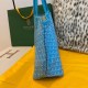 Goyard Large Tote Bag in Turquoise Color