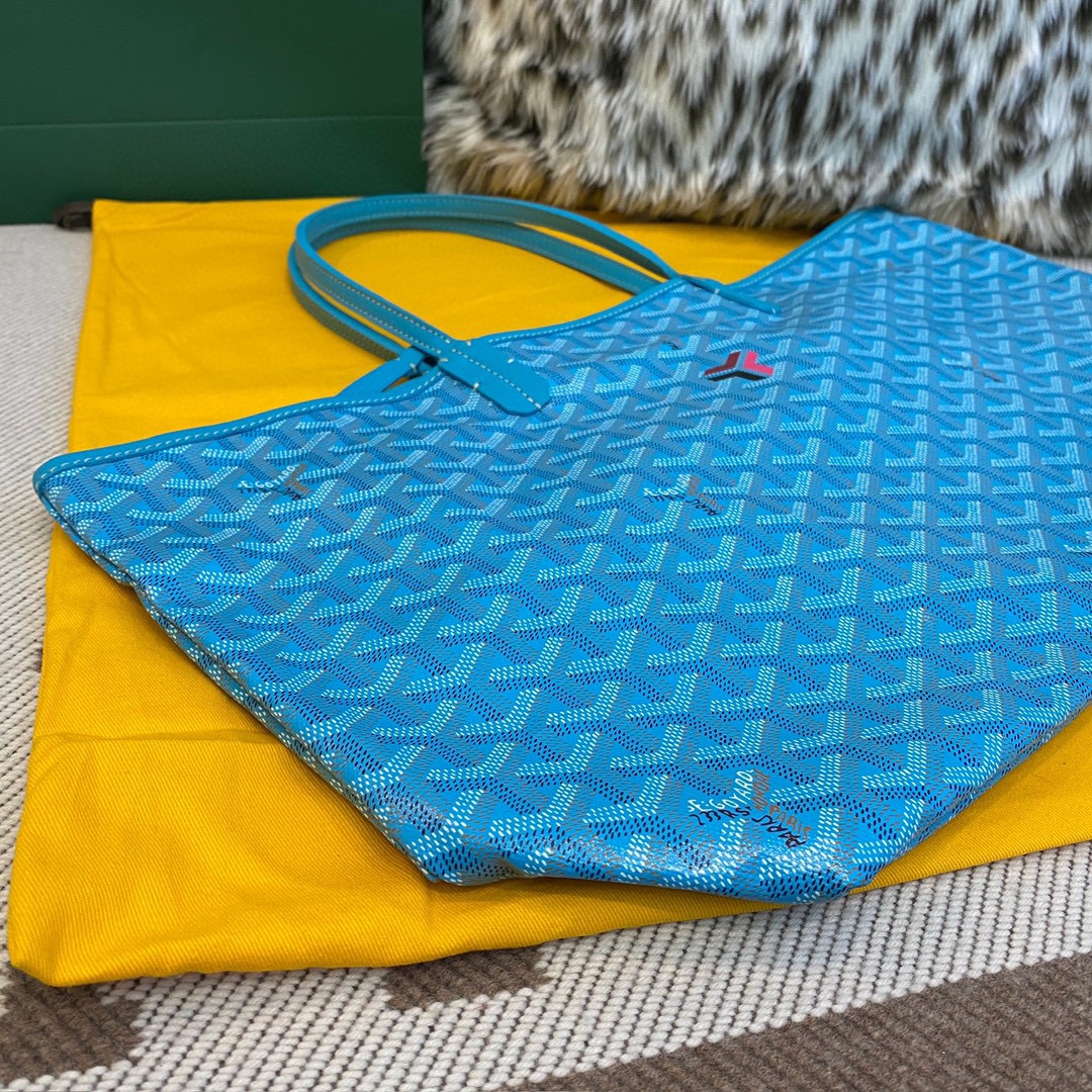 Goyard Large Tote Bag in Turquoise Color