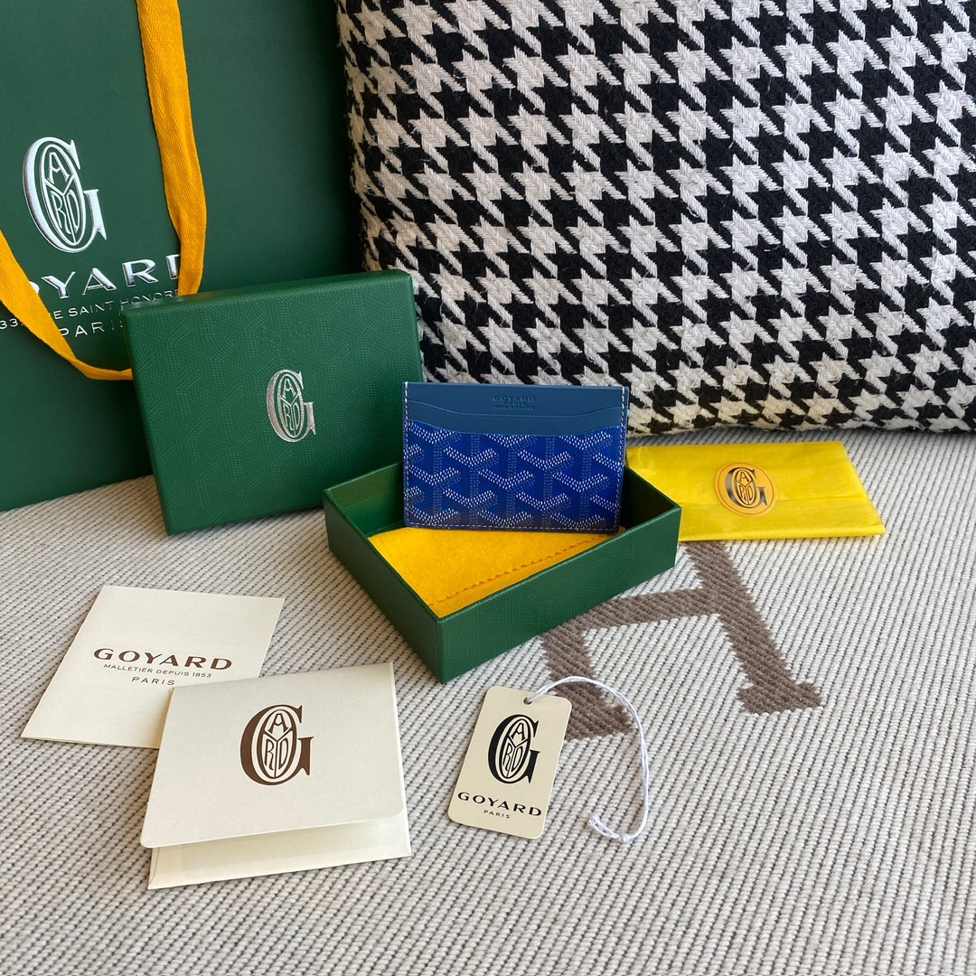 Goyard Double-sided Cardholder, 4 Card Slots, with a Middle Compartment, Size: 10.5×7.5cm