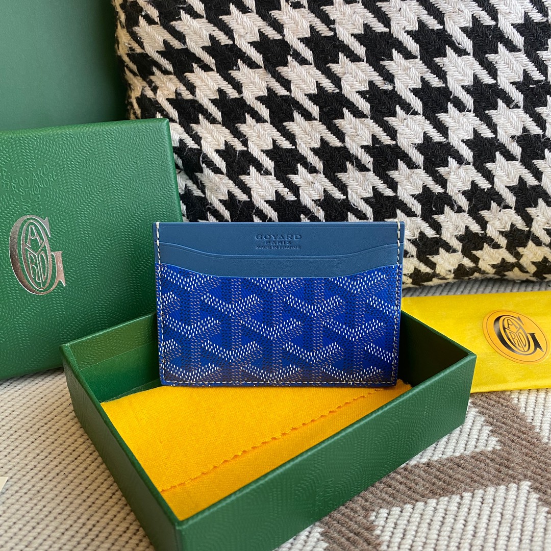 Goyard Double-sided Cardholder, 4 Card Slots, with a Middle Compartment, Size: 10.5×7.5cm