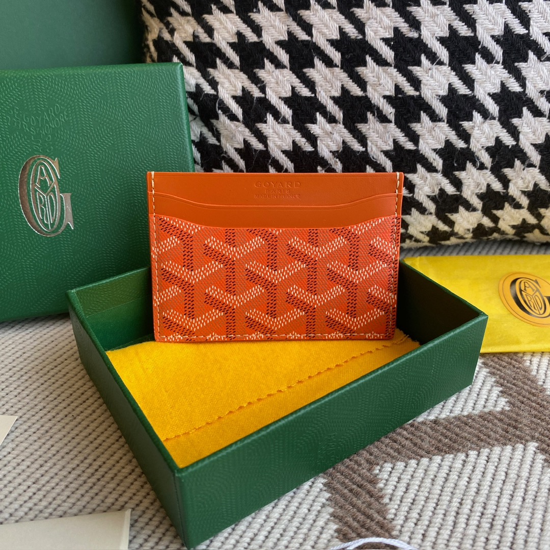 Goyard Double-sided Cardholder, 4 Card Slots, with a Middle Compartment, Size: 10.5×7.5cm