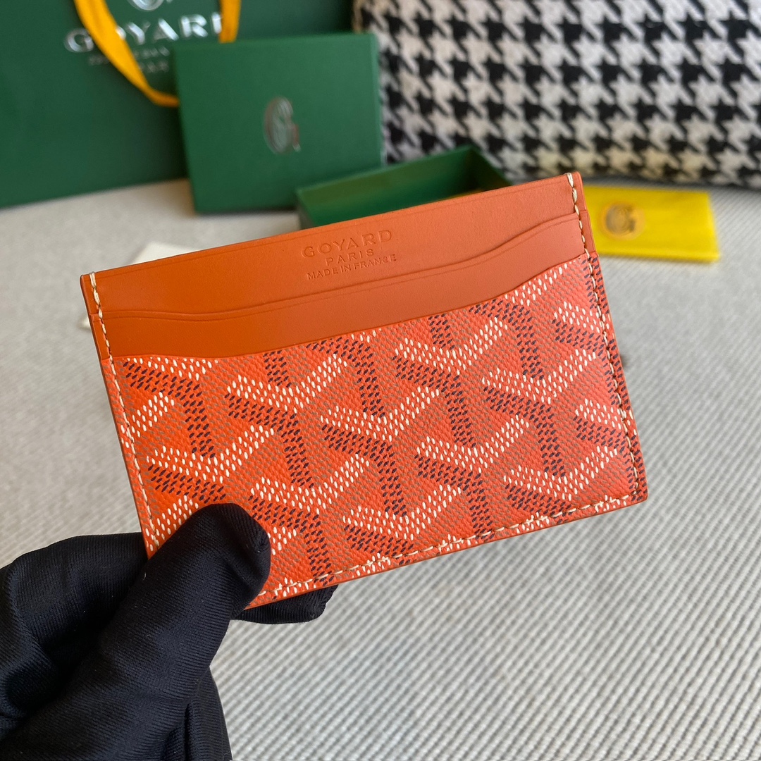 Goyard Double-sided Cardholder, 4 Card Slots, with a Middle Compartment, Size: 10.5×7.5cm