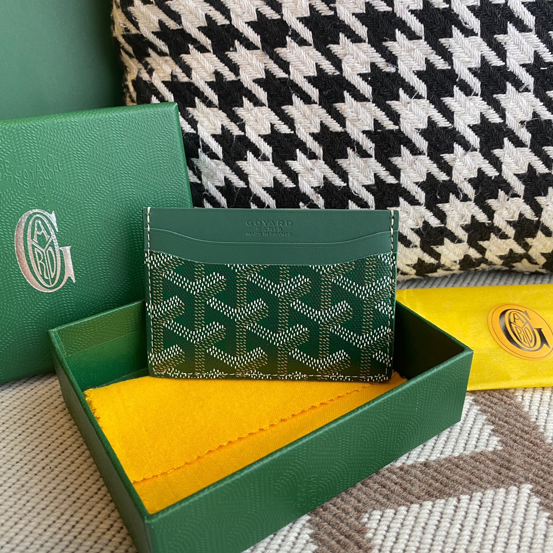 Goyard Double-sided Cardholder, 4 Card Slots, with a Middle Compartment, Size: 10.5×7.5cm