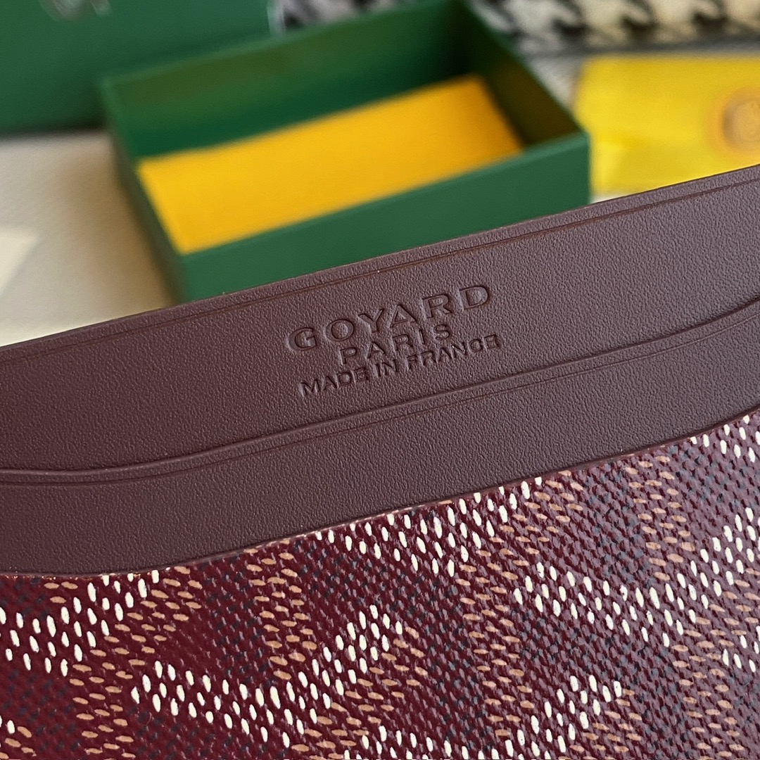 Goyard Double-sided Cardholder, 4 Card Slots, with a Middle Compartment, Size: 10.5×7.5cm