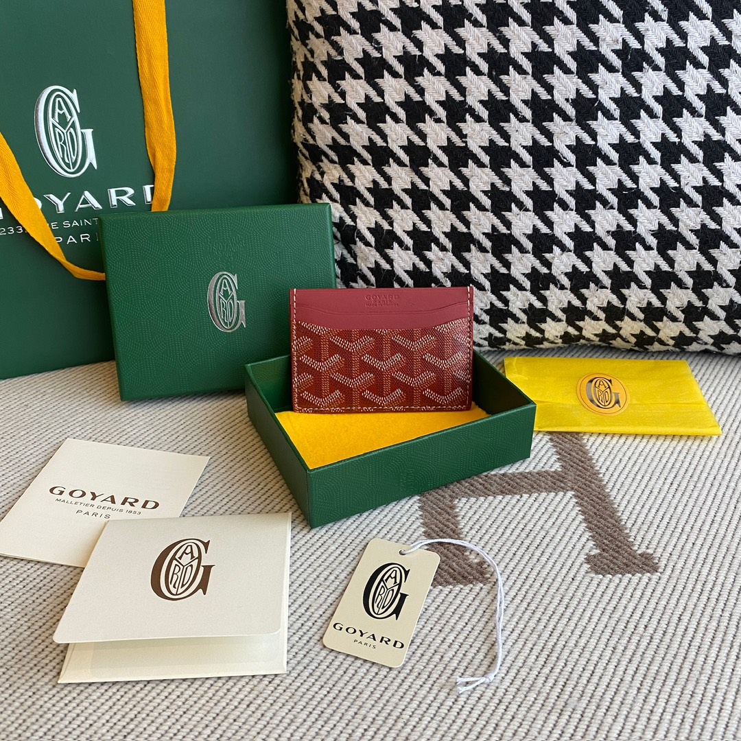 Goyard Double-sided Cardholder, 4 Card Slots, with a Middle Compartment, Size: 10.5×7.5cm