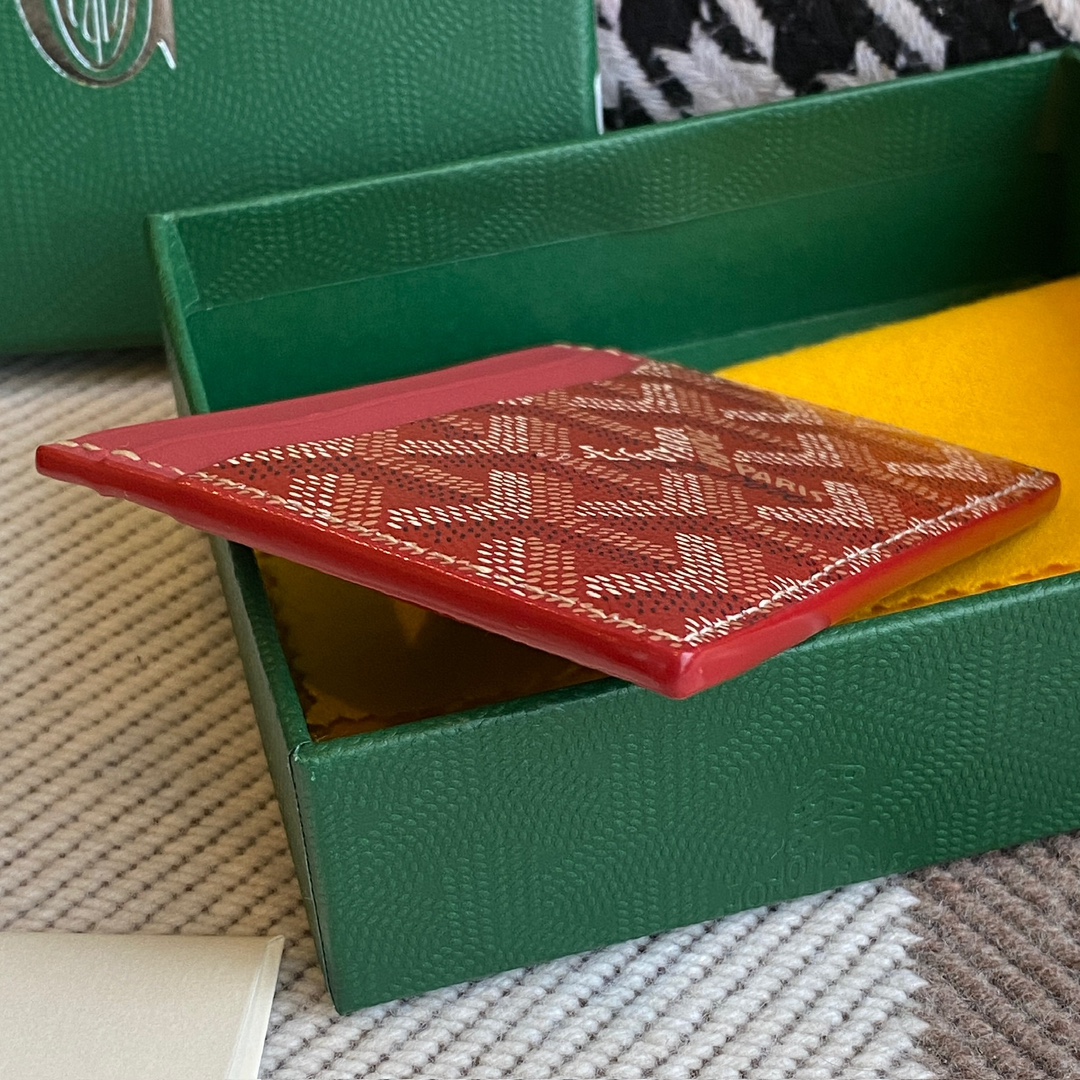 Goyard Double-sided Cardholder, 4 Card Slots, with a Middle Compartment, Size: 10.5×7.5cm