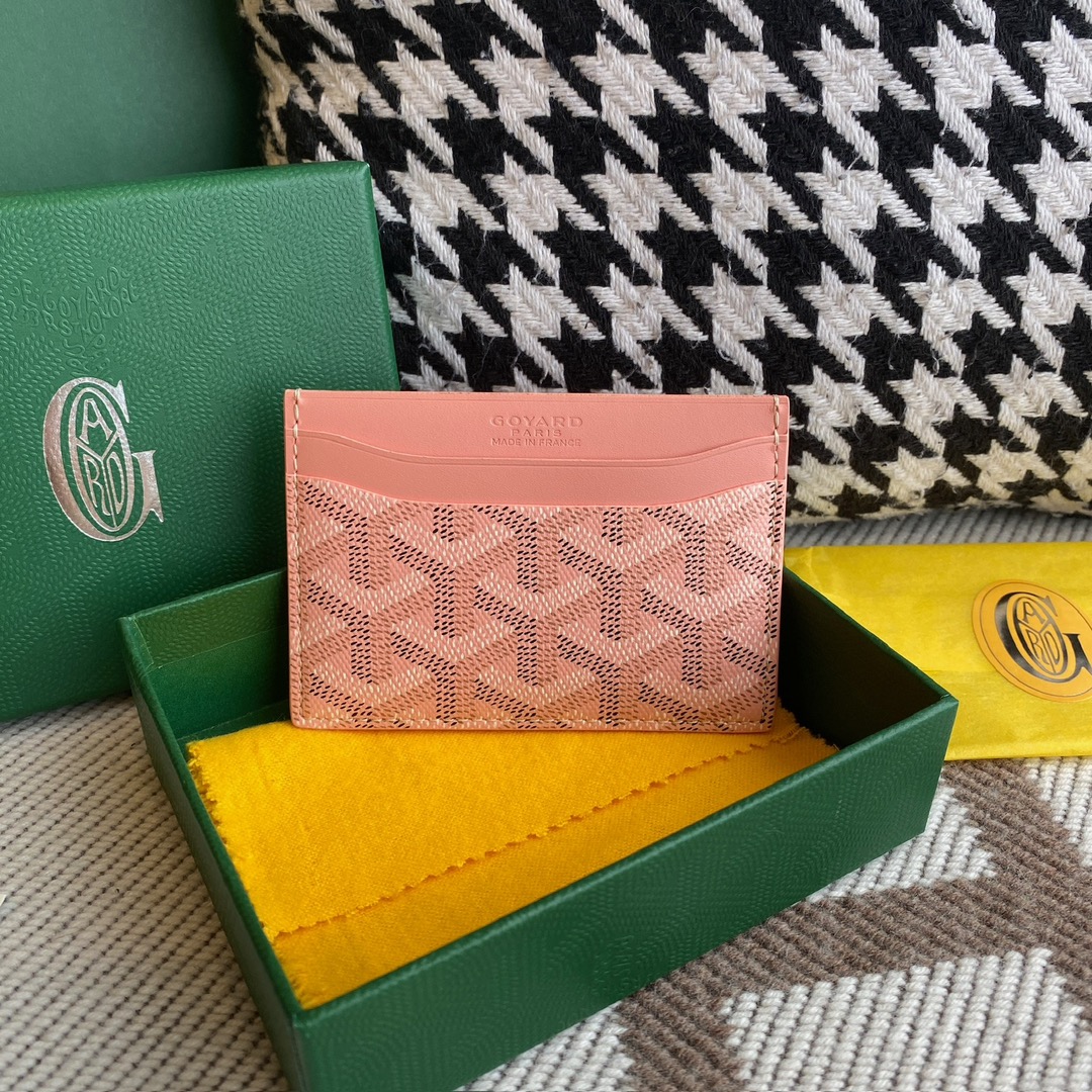 Goyard Double-sided Cardholder, 4 Card Slots, with a Middle Compartment, Size: 10.5×7.5cm