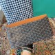 Goyard Sainte Marie Clutch, featuring a double-sided flap design with Goyardine canvas flap, two exterior patch pockets, and one large-sized zippered compartment. Size: 30X2X25cm