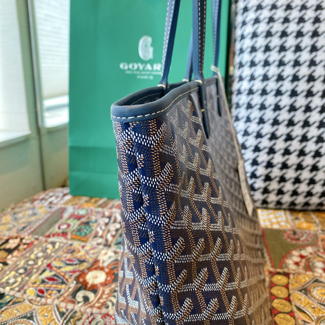 Goyard Artois Small Tote Bag, Classic color scheme, canvas fabric with a refreshing scent, exquisite craftsmanship, Size: 30×14×25cm. 