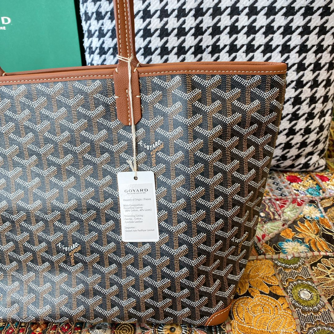 Goyard Artois Small Tote Bag, Classic color scheme, canvas fabric with a refreshing scent, exquisite craftsmanship, Size: 30×14×25cm. 