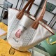 Goyard Double-sided Canvas Shopping Bag with Patchwork Logo, Beach Bag, Single Shoulder Handbag for Women, Size: 57*27*35cm