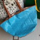 Goyard Double-sided Canvas Shopping Bag with Patchwork Logo, Beach Bag, Single Shoulder Handbag for Women, Size: 57*27*35cm