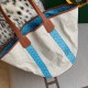 Goyard Double-sided Canvas Shopping Bag with Patchwork Logo, Beach Bag, Single Shoulder Handbag for Women, Size: 57*27*35cm