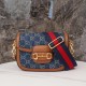 Gucci 1955 Horsebit Denim Mini Handbag