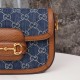 Gucci 1955 Horsebit Denim Mini Handbag