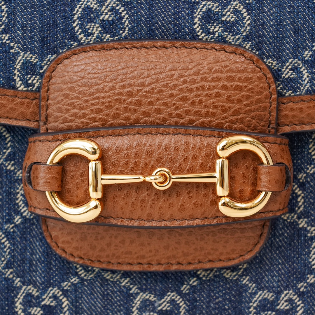 Gucci 1955 Horsebit Denim Mini Handbag