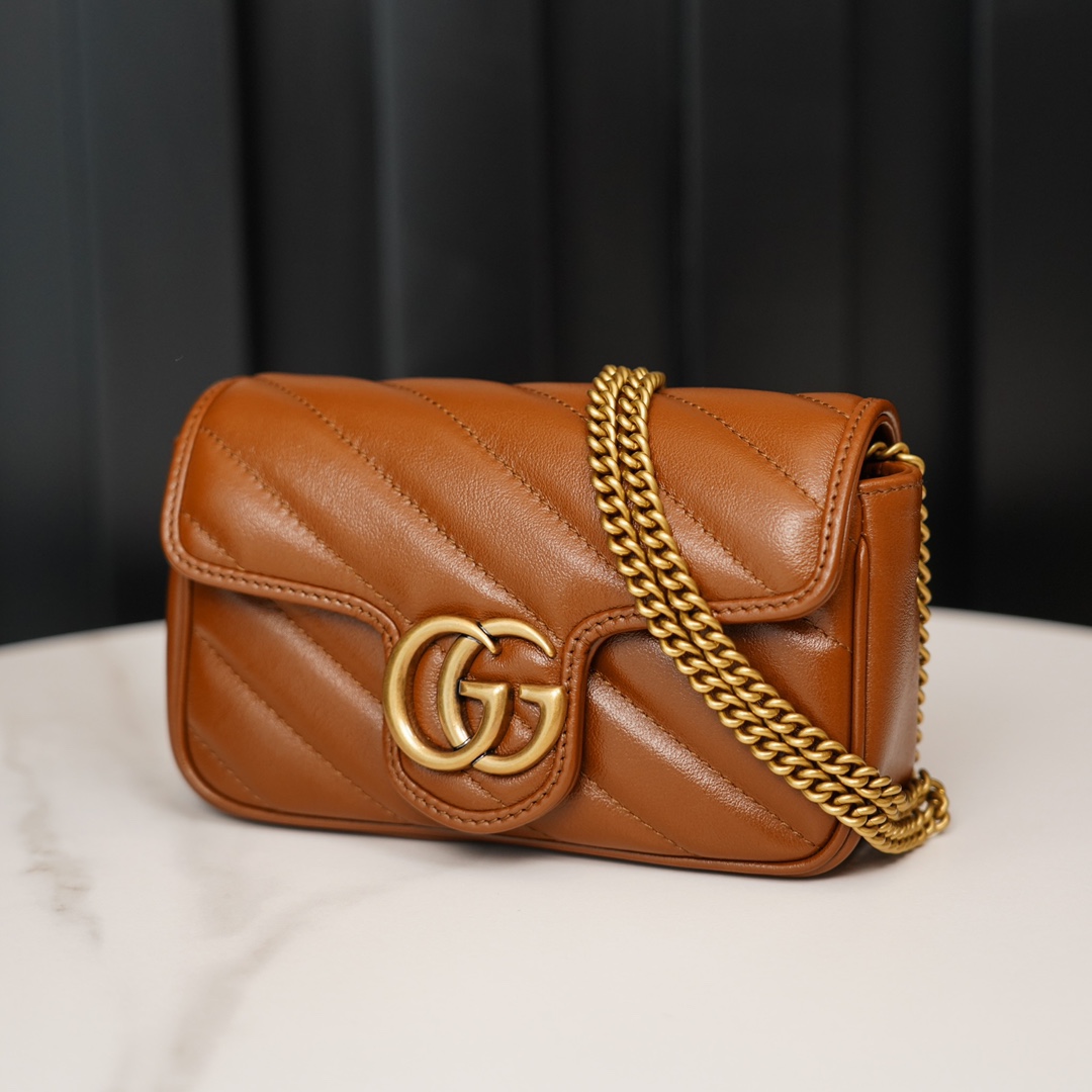 Gucci Marmont Caramel Suede Mini