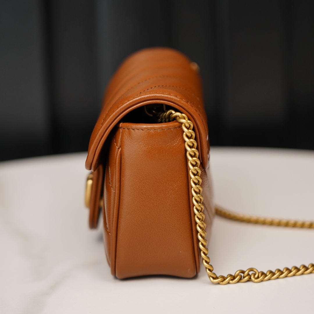 Gucci Marmont Caramel Suede Mini