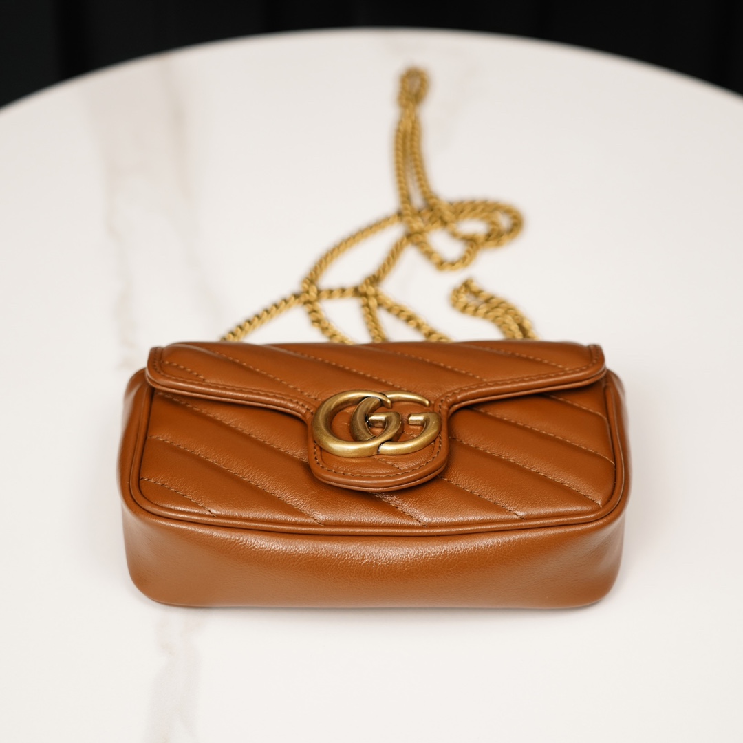 Gucci Marmont Caramel Suede Mini