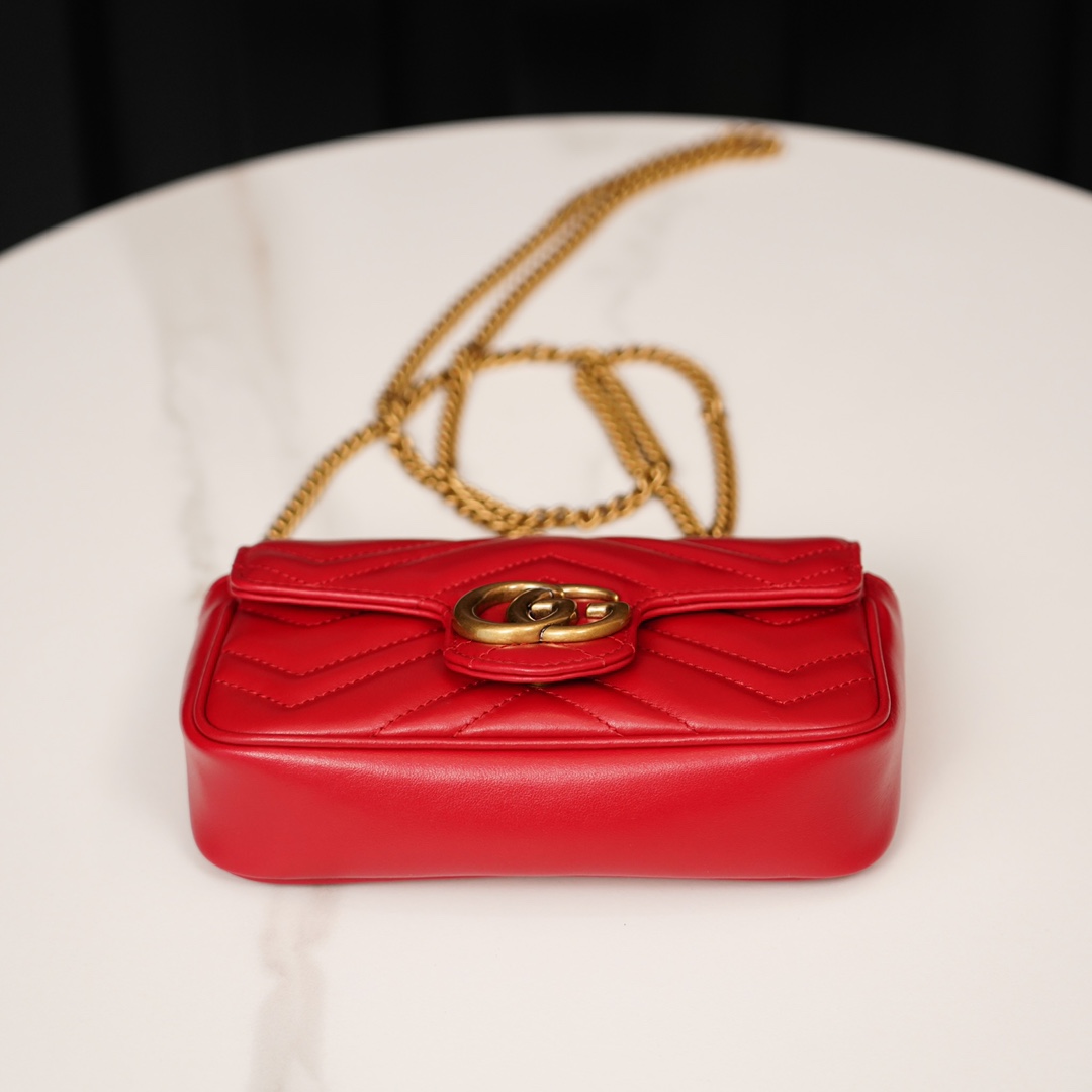 Gucci Marmont Red Suede Mini