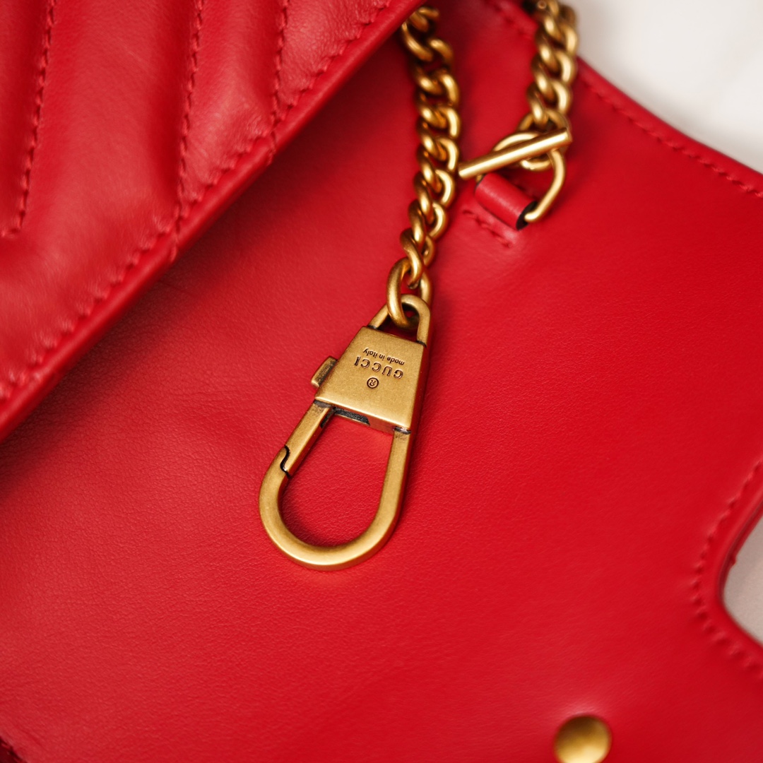 Gucci Marmont Red Suede Mini