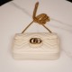 Gucci Marmont White Suede Mini