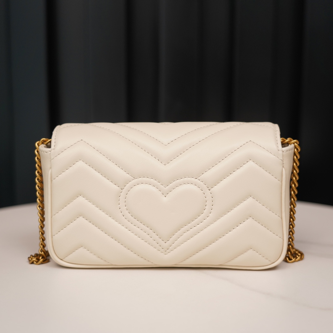 Gucci Marmont White Suede Mini