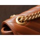 Gucci Marmont Caramel Mini, Brown Twill Stitched Leather