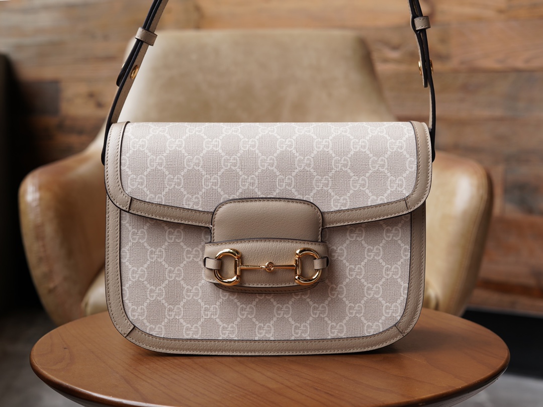 Gucci 1955 Series Small Handbag Oatmeal GG Supreme Canvas