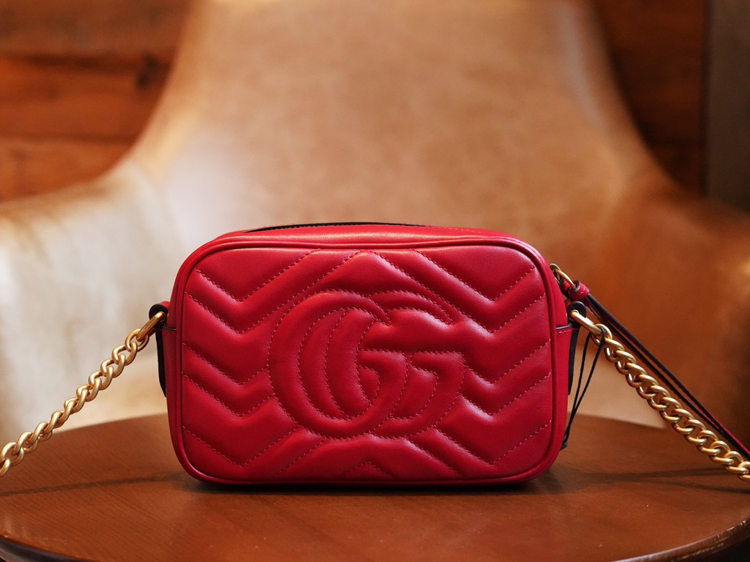 Gucci Marmont Series Mini Camera Bag in Red