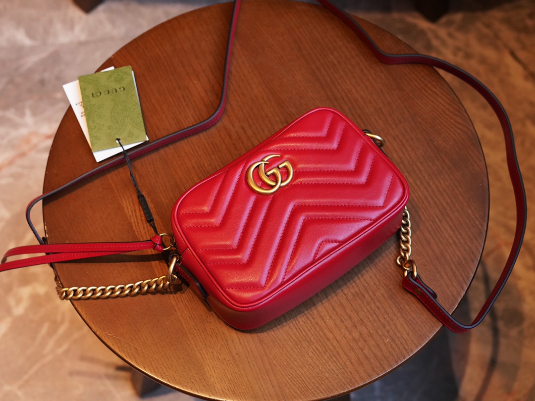 Gucci Marmont Series Mini Camera Bag in Red