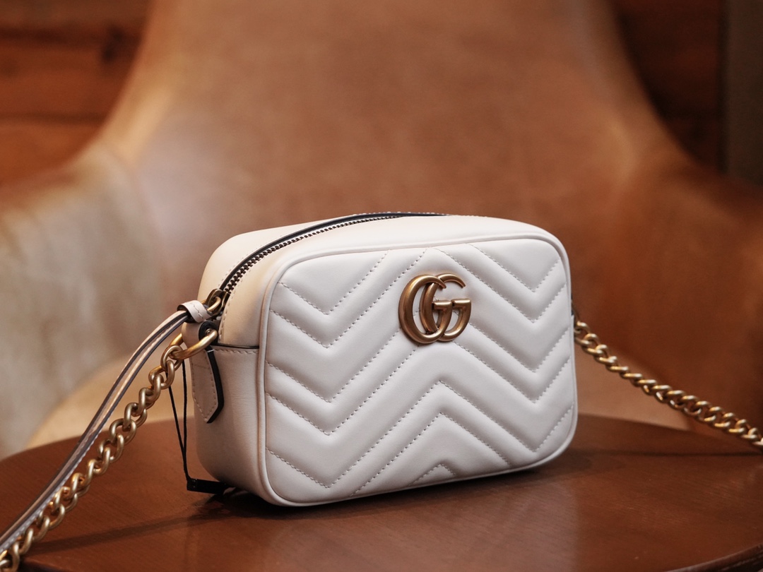 Gucci Marmont Series Mini Camera Bag in White