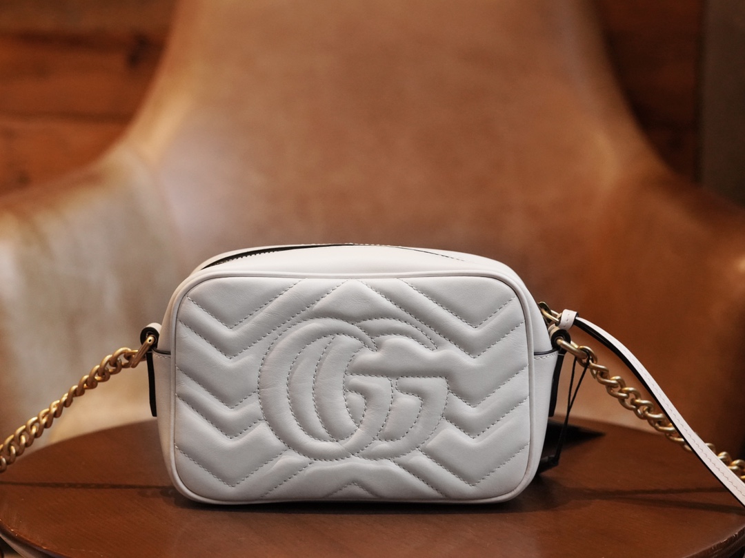 Gucci Marmont Series Mini Camera Bag in White