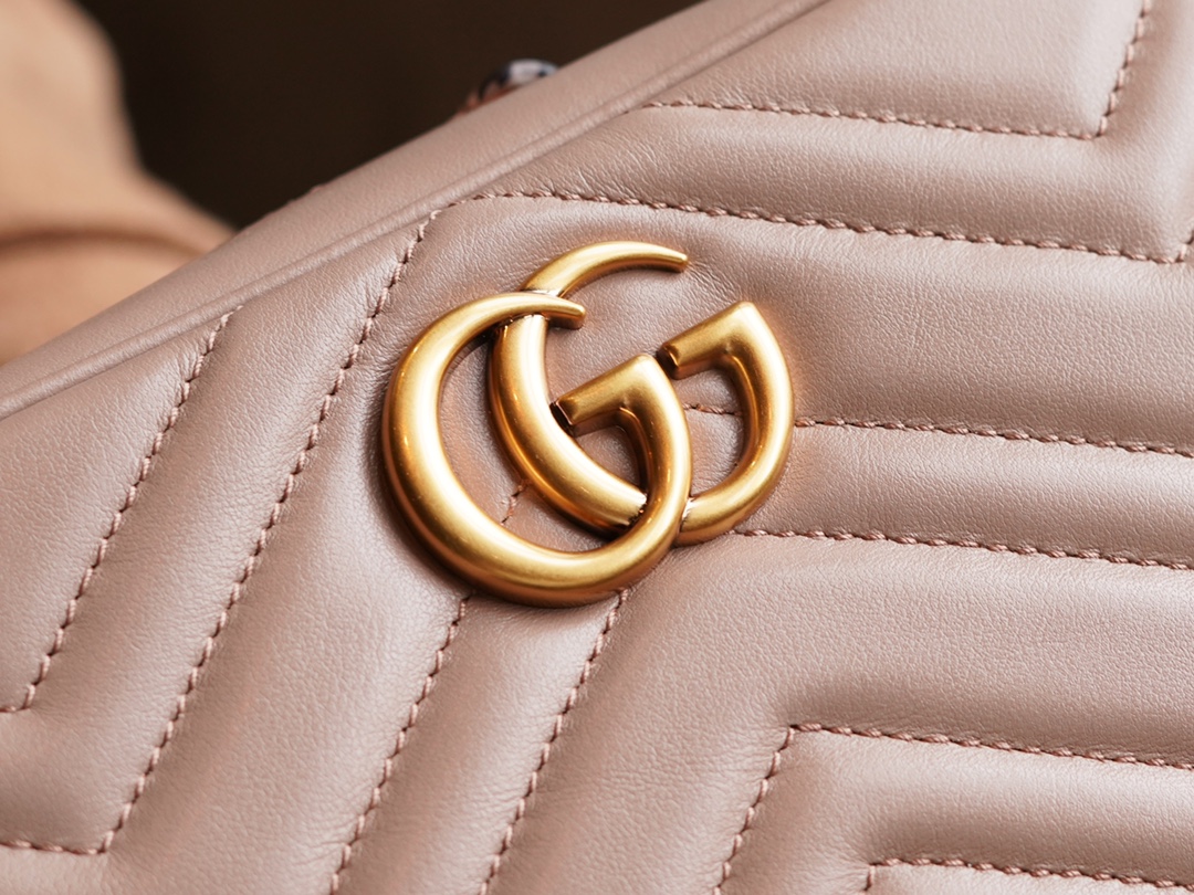 Gucci Marmont Series Mini Camera Bag in Milk Tea Brown