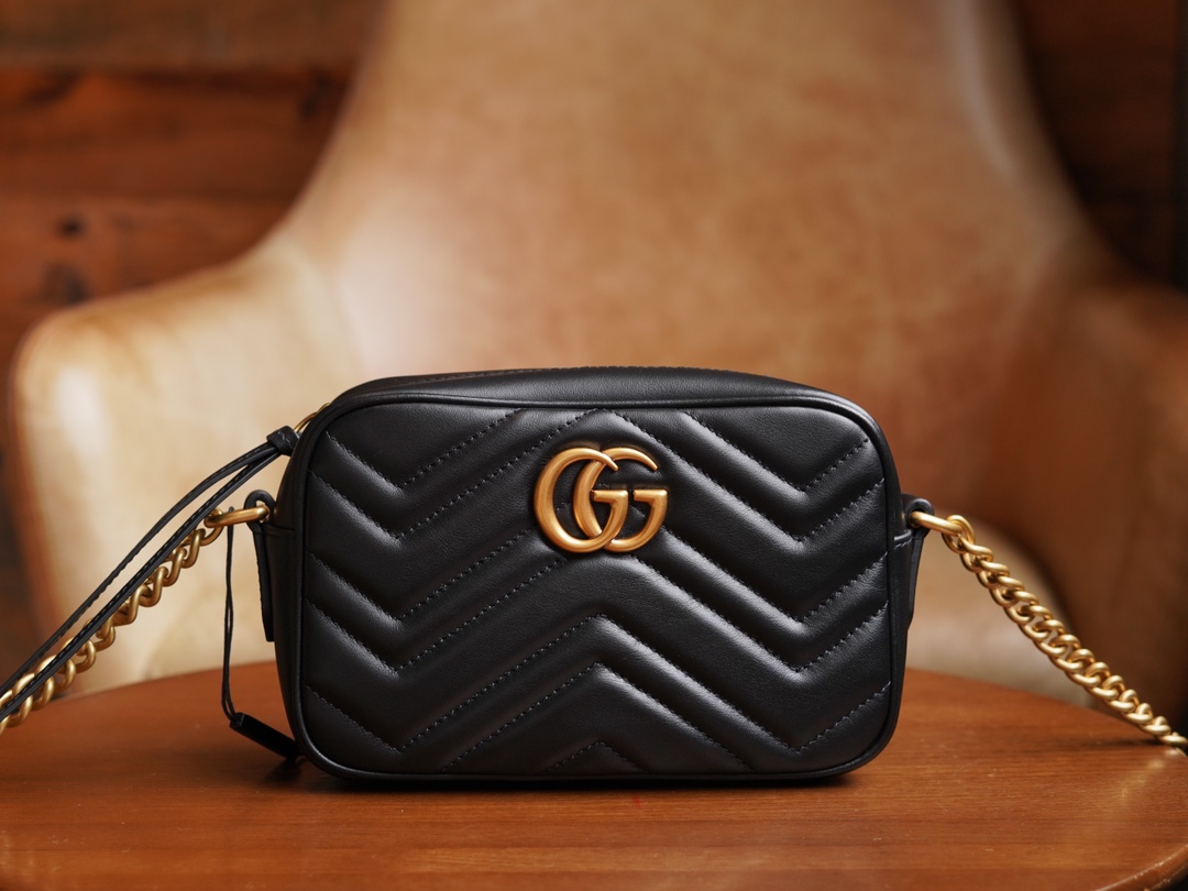 Gucci Marmont Series Mini Camera Bag in Black