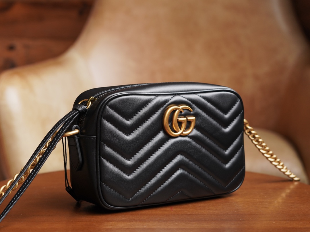 Gucci Marmont Series Mini Camera Bag in Black