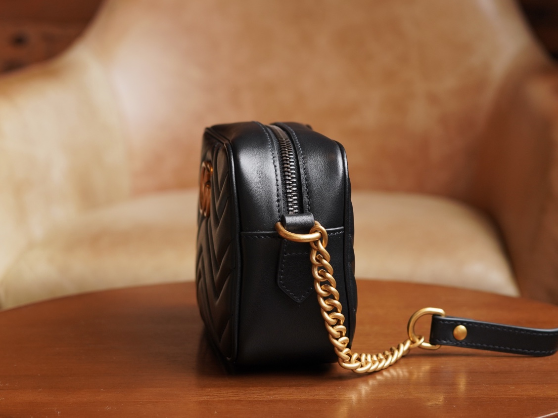 Gucci Marmont Series Mini Camera Bag in Black