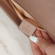 Gucci Marmont Messenger Bag in Milk Tea Brown, Small Size, with Leather Top Handle and Chain Shoulder Strap, Stitched V-Shaped Leather Material