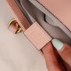 Gucci Marmont Messenger Bag in Pink, Small Size, with Leather Top Handle and Chain Shoulder Strap, Stitched V-Shaped Leather Material