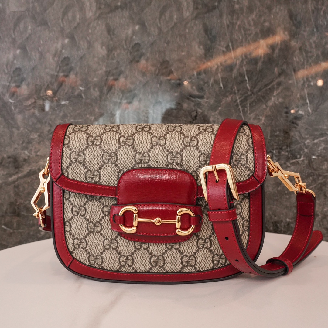 Gucci Horsebit 1955 Series Mini Handbag in Red