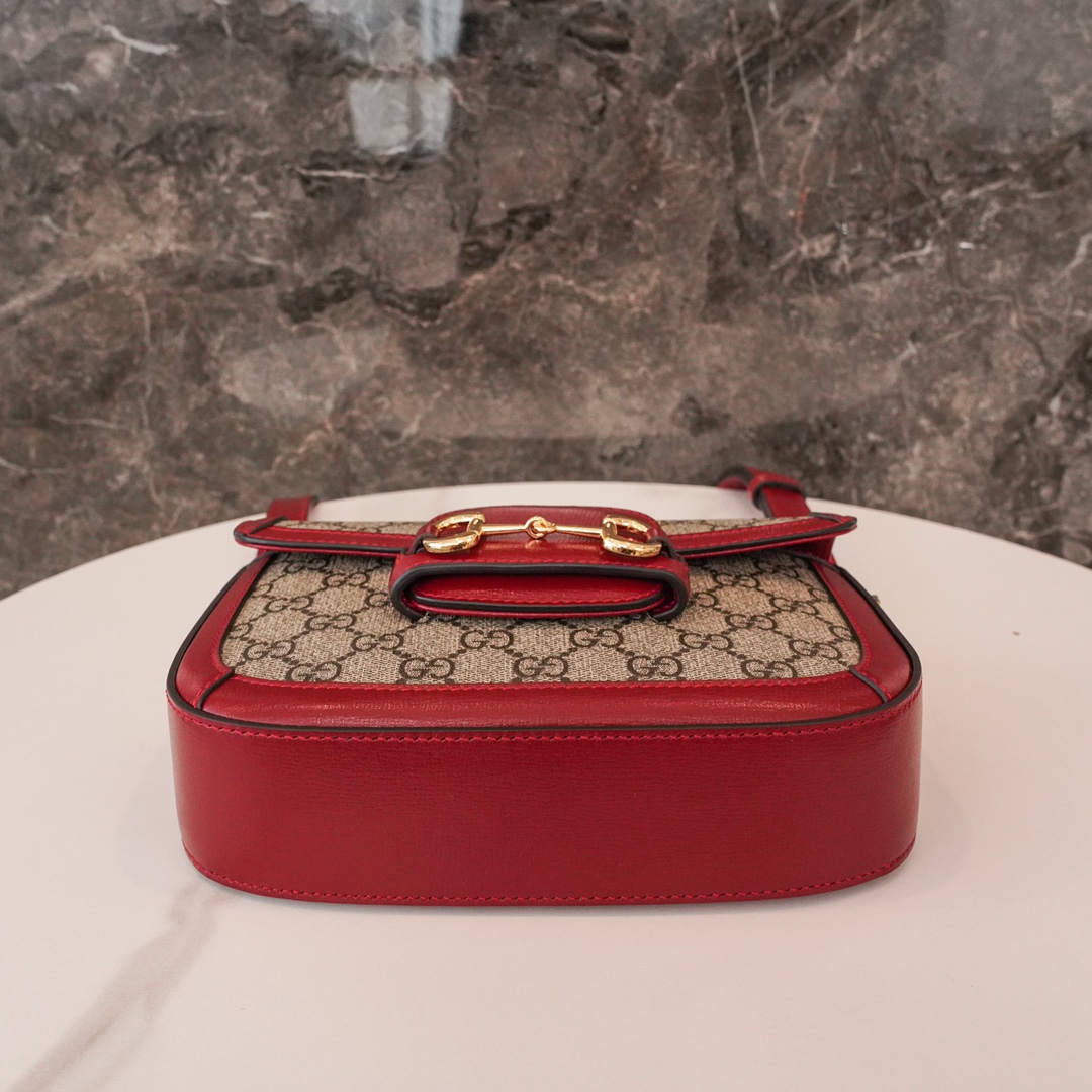 Gucci Horsebit 1955 Series Mini Handbag in Red