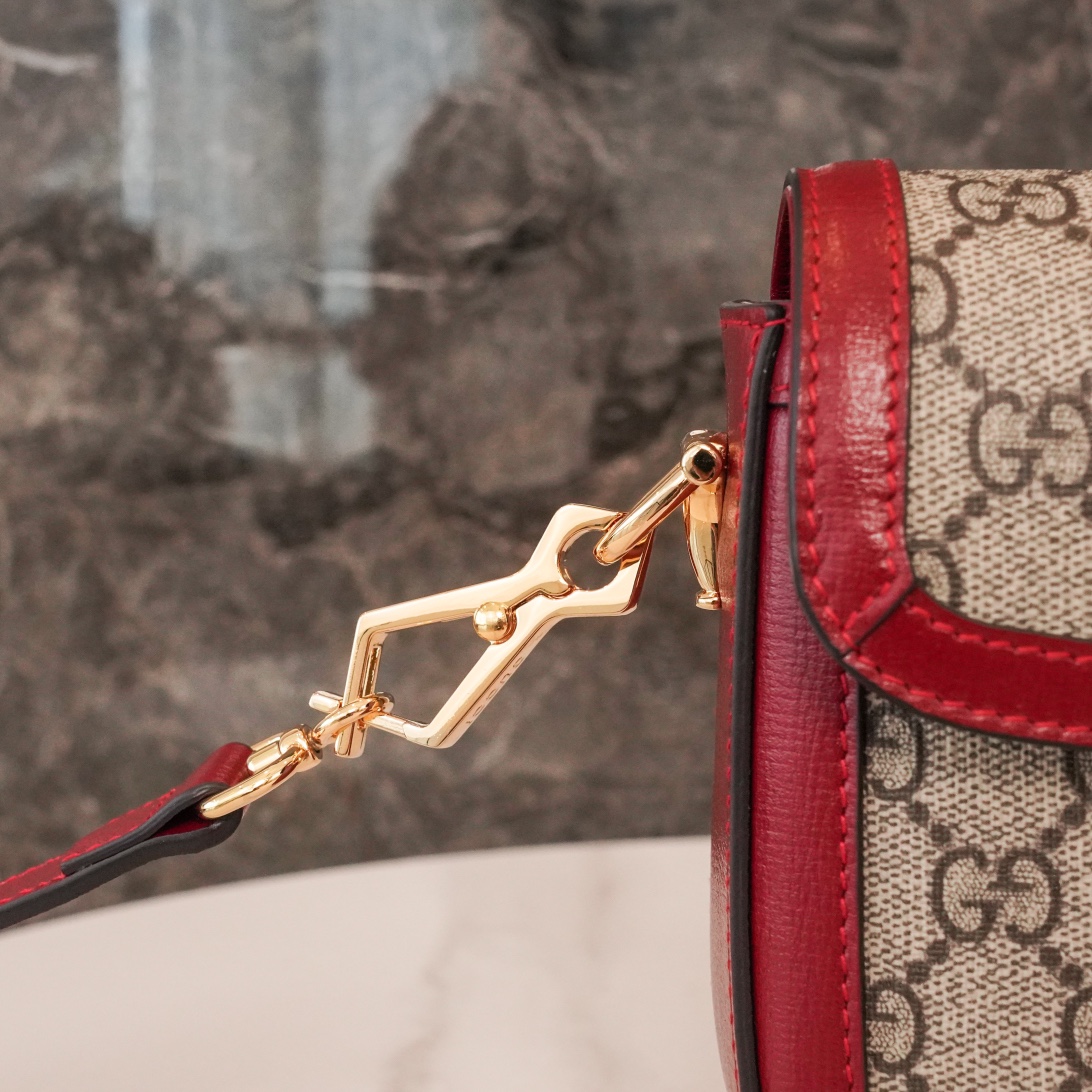 Gucci Horsebit 1955 Series Mini Handbag in Red