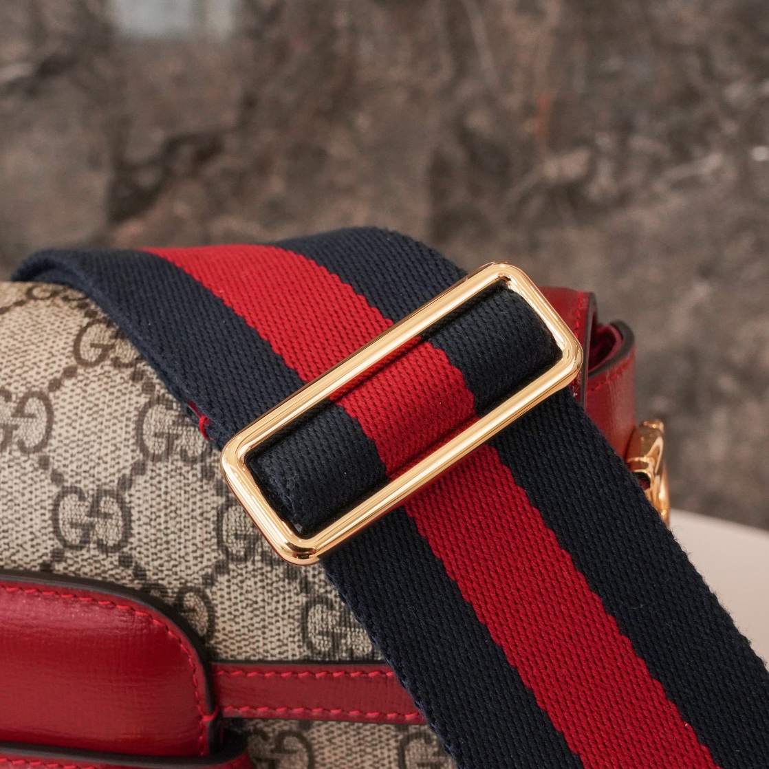 Gucci Horsebit 1955 Series Mini Handbag in Red