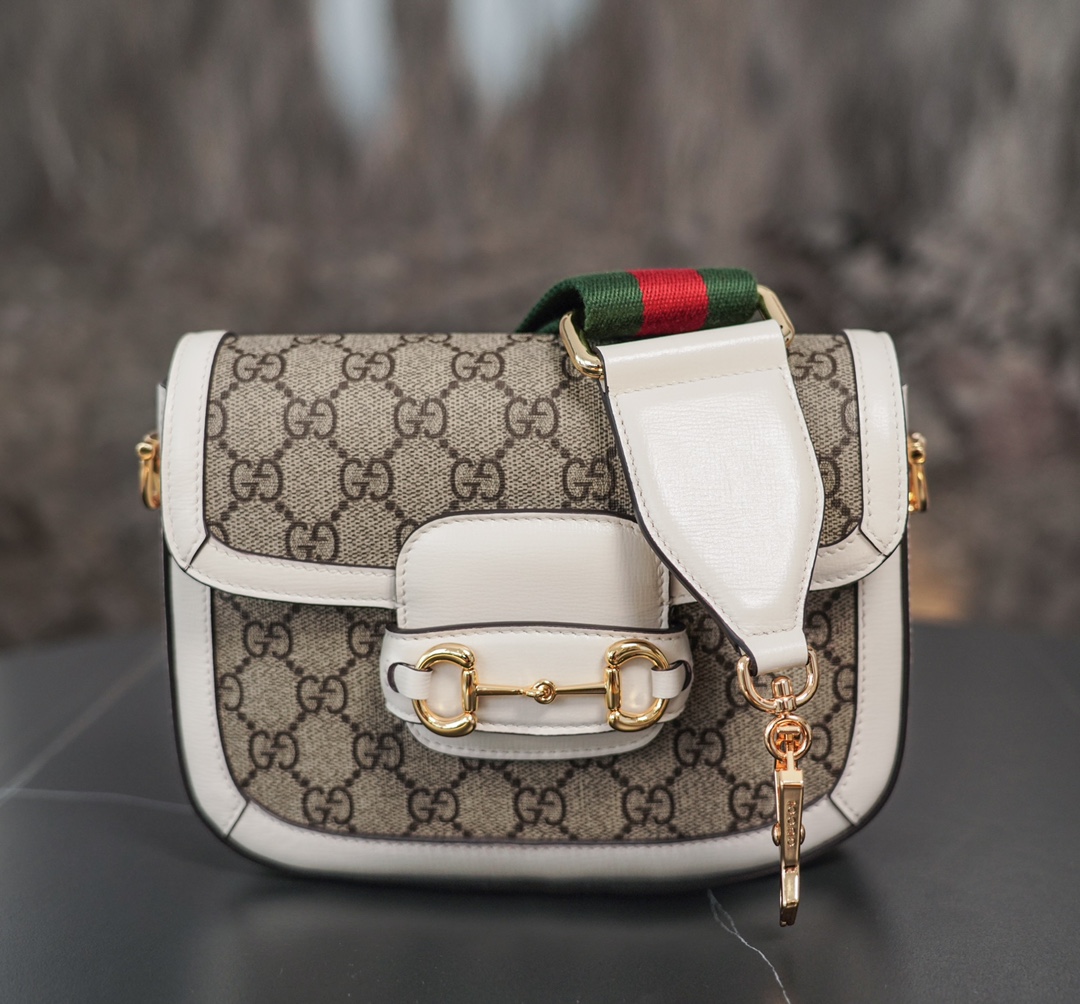 Gucci Horsebit 1955  Mini Handbag in White