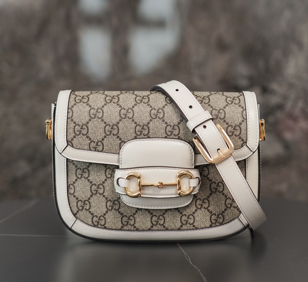 Gucci Horsebit 1955  Mini Handbag in White