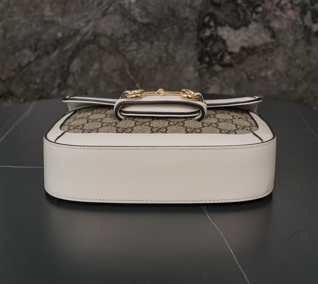 Gucci Horsebit 1955  Mini Handbag in White