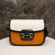 Gucci Horsebit 1955  All Leather Series Burnt Orange, Small Size, Made of Burnt Orange and White Leather