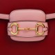 Gucci Horsebit 1955  All Leather Series Red-Pink Color Block, Small Size, Made of Ruby Red Leather Tones